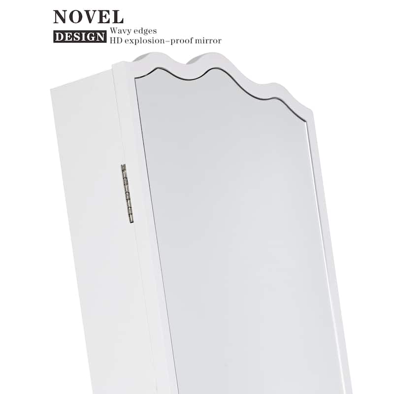 Full-length Mirror Jewelry Armoire - N/A