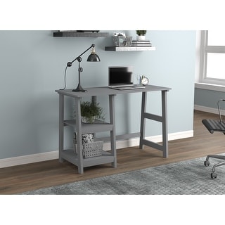 Grey Computer Desk Open Box Computer Desk 44L Light Grey 2 Open Concept Shelves - Bed Bath & Beyond ...