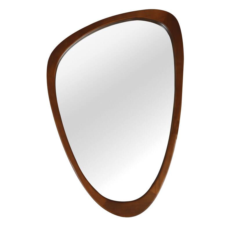 24"x36" Irregular Solid Wood Frame Decorative Mirror,For Bedroom, Bathroom, Living Room, Entryway