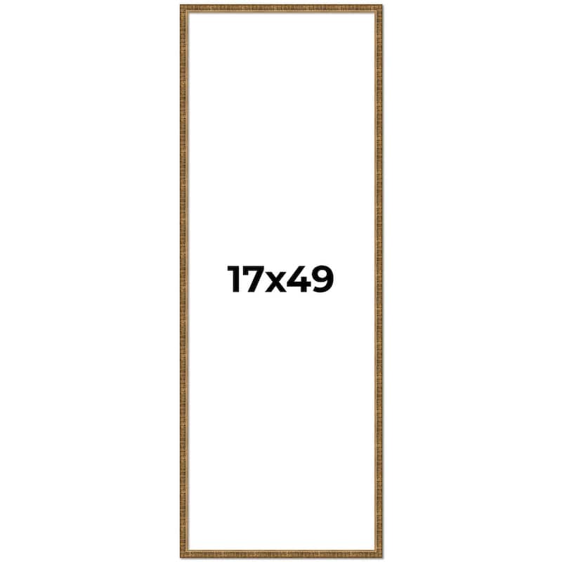 17x49 Frame Gold Solid Wood Picture Frame - Complete Modern Photo