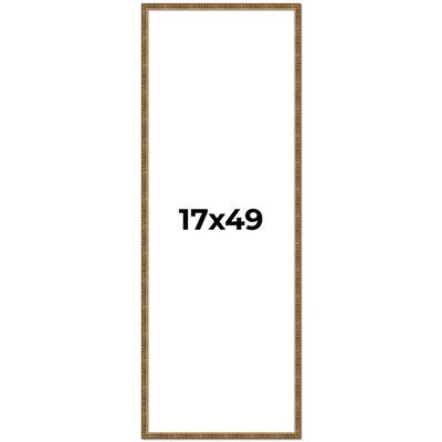 17x49 Frame Gold Solid Wood Picture Frame - Complete Modern Photo