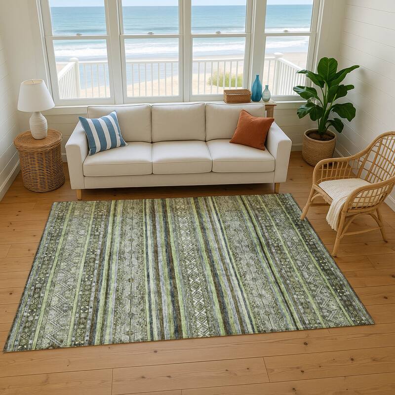 Premium Washable Super Soft Boho Stripes Mayfield Rug