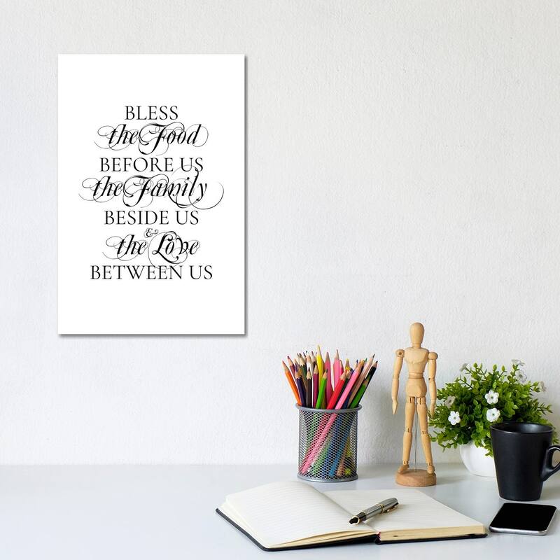 iCanvas "Bless the Food" by Alchera Design Posters Canvas Print - 12x8x0.75