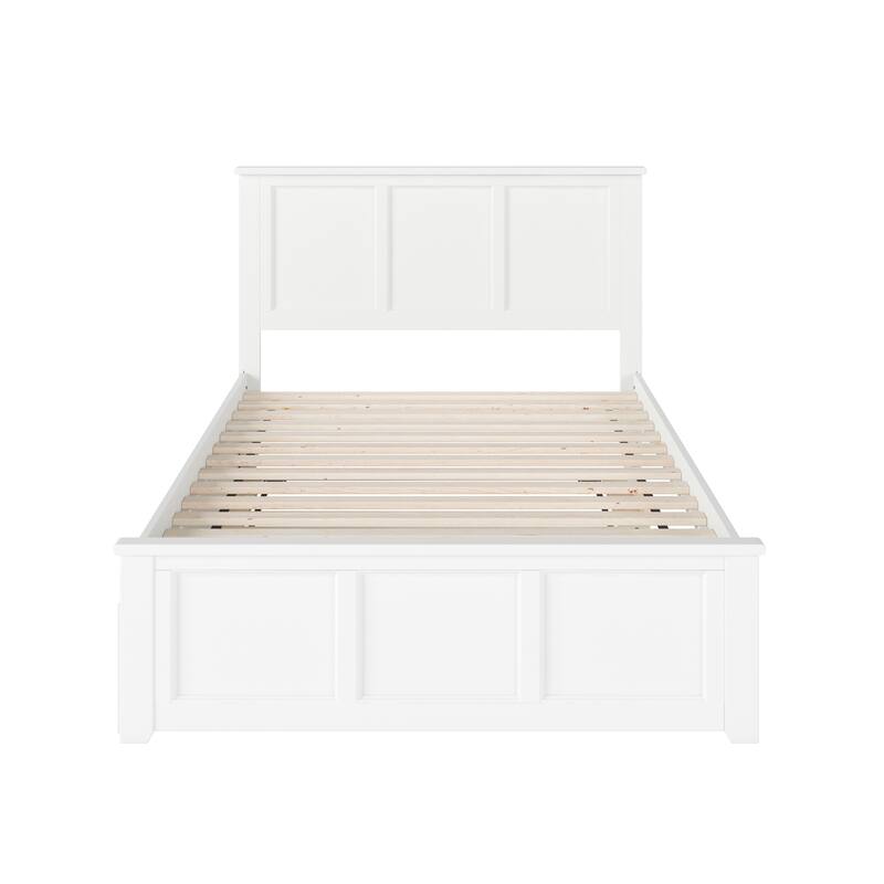 AFI Madison Full Size Platform Bed with Matching Footboard & Full Trundle
