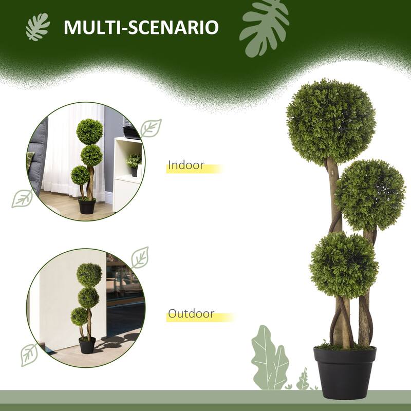 HOMCOM 35.5" Artificial Plant in Pot