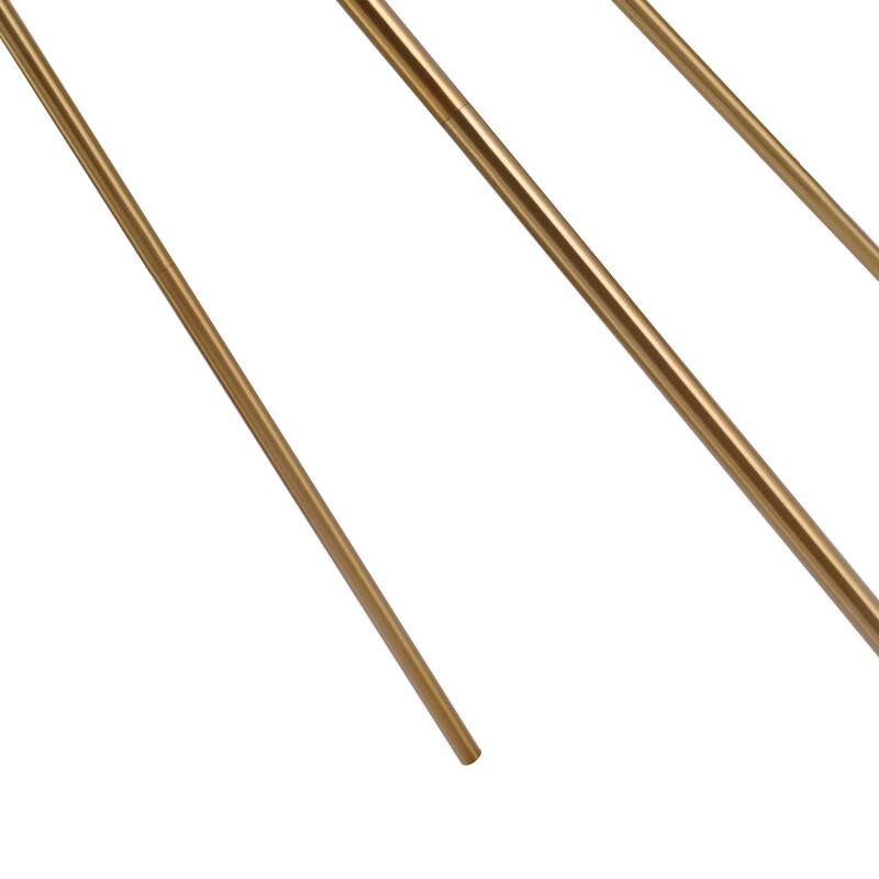 59.75" Standing Floor Lamp Fabric Lampshade Steel Tripod, Gold