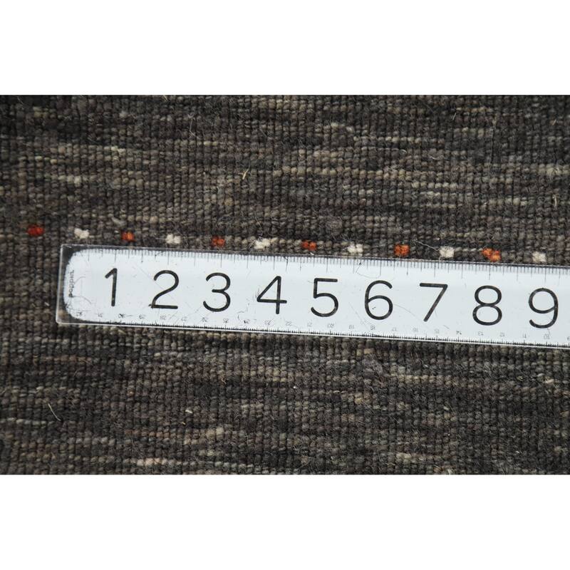 Oriental Grey Tribal Gabbeh Indian Rug Hand-Knotted Wool Carpet - 2'6" x 5'6"