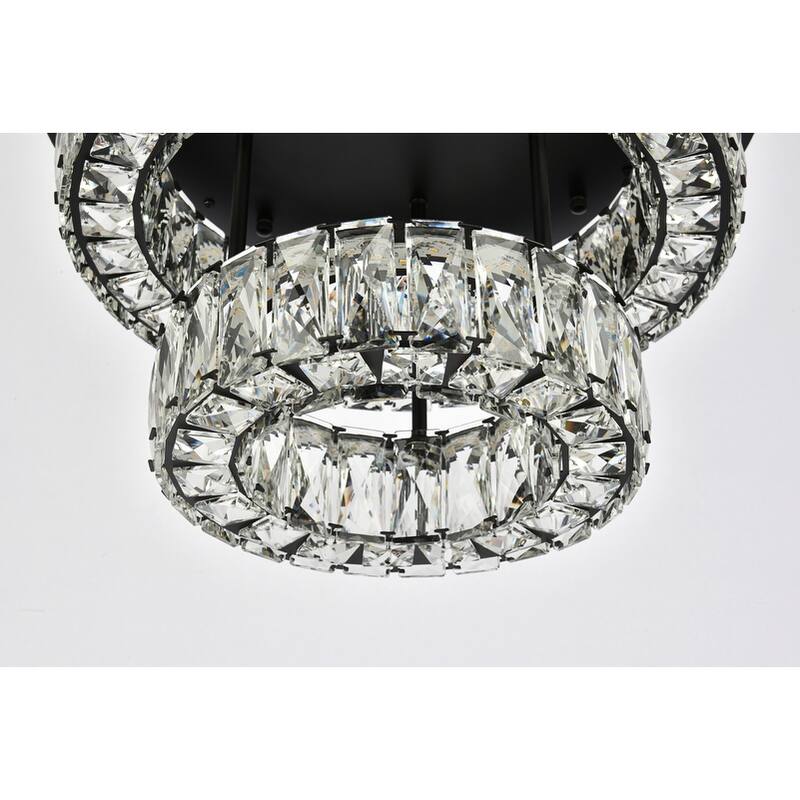 Indigo Home 18 inch LED double flush mount in black