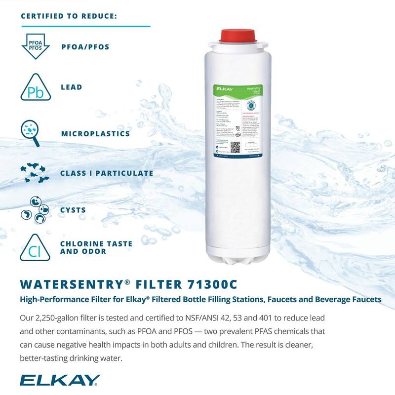 Elkay LZSTL8WS-PF ezH2O Bi-Level Wall Mounted Drinking Fountain with