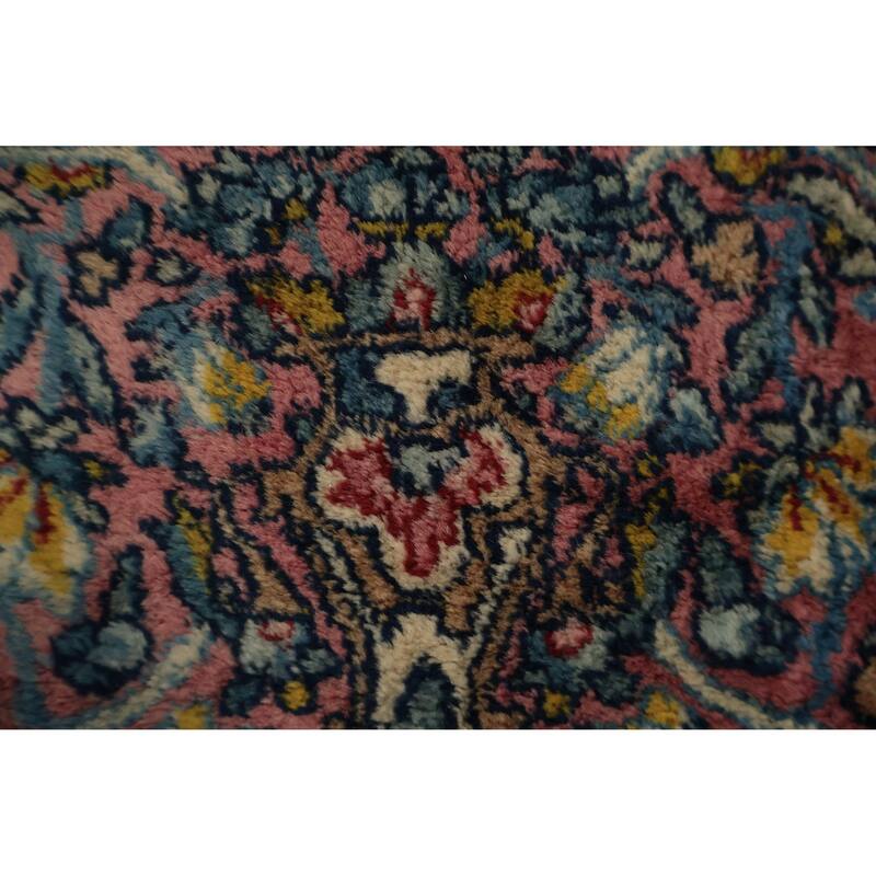 Hand Knotted Oriental 100% Wool Carpet Traditional Floral Beige & Ivories Kerman Area Rug - 15' 2'' X 8' 6''