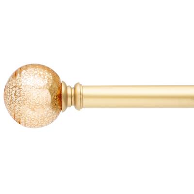 Elle Décor Adjustable 66"-120" Mercury Glass Curtain Rod in Gold