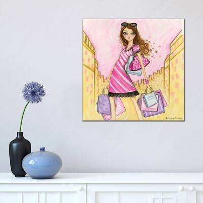 iCanvas "Spring Into Shopping Shopaholic" by Bella Pilar Canvas Print