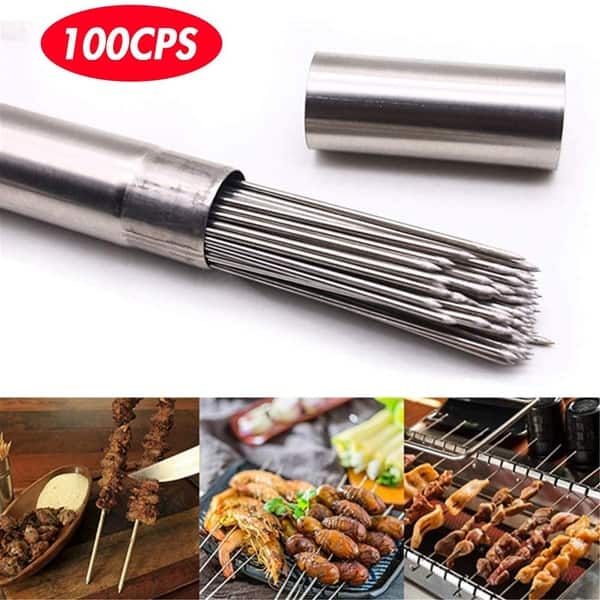 Stainless Bbq Grill Accessories Cooking Brush Kebab Machine