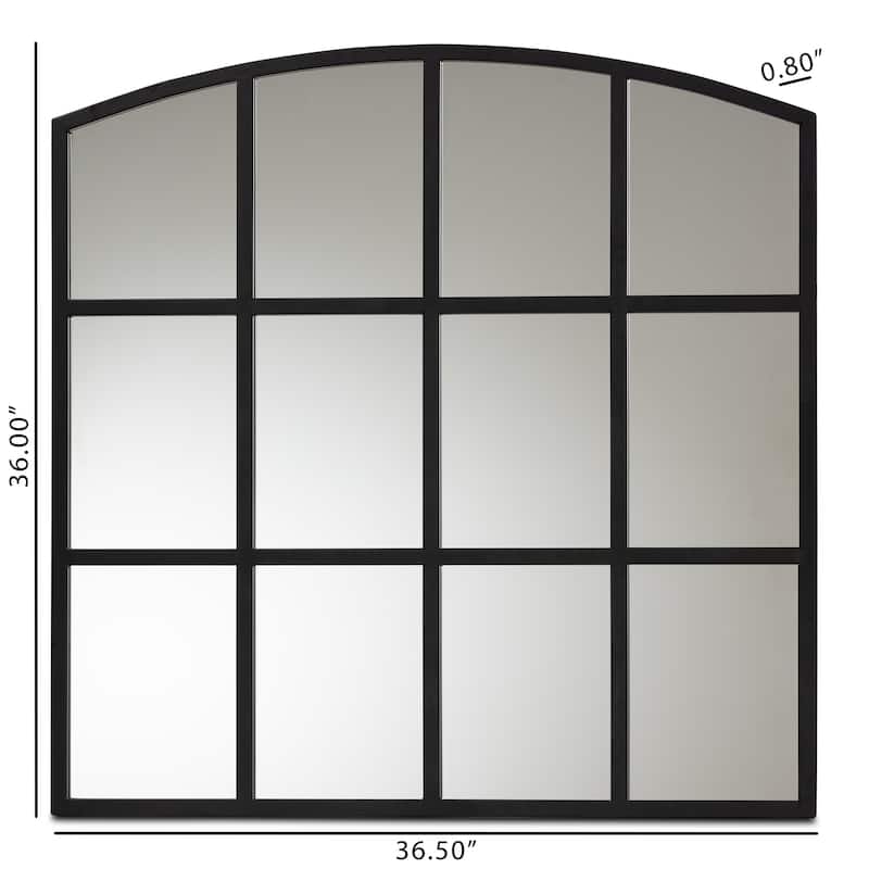 Barrington Modern Black Finished Metal Accent Wall Mirror
