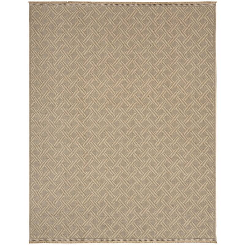 HomeRootsGeometric Modern Rectangle Area Rug - 118' X '94' X '0.25