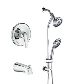 Dual 2 in 1 Shower Kit High Combo System Shower Faucet 6 Modes