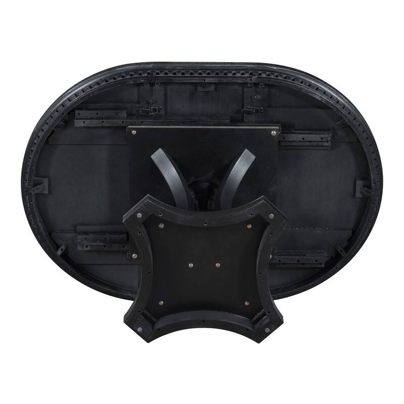 Retro 58" Round Extendable Dining Table