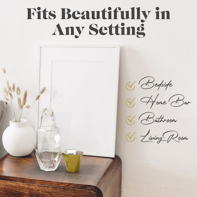 Geometric Gold Carafe Set - 37.18Oz