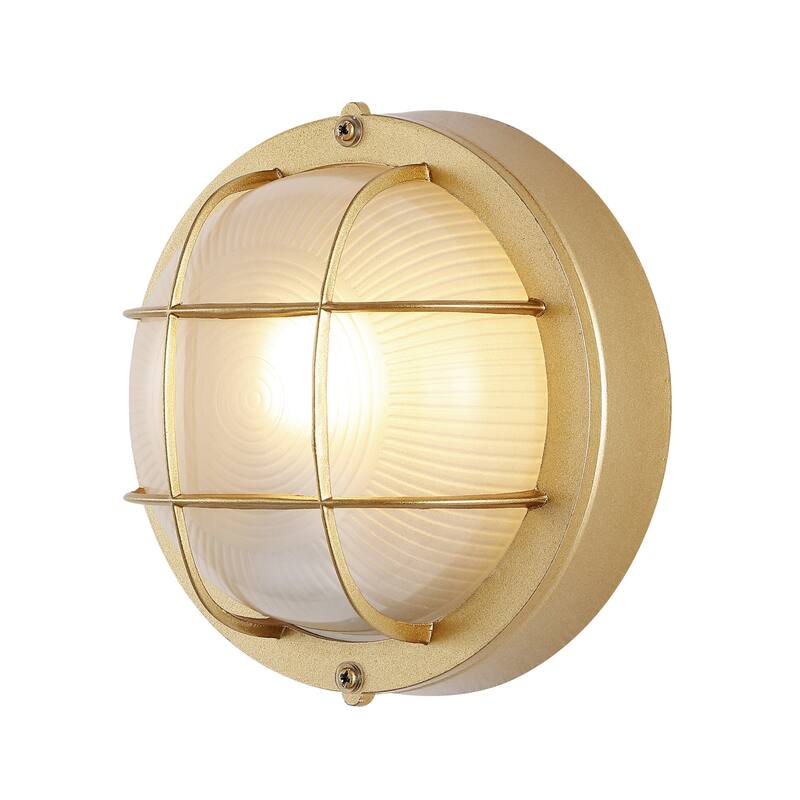 SAFAVIEH Lighting Bogdana Outdoor Wall Sconce - 8" W x 8" D x 4" H - 8Wx8Dx4H