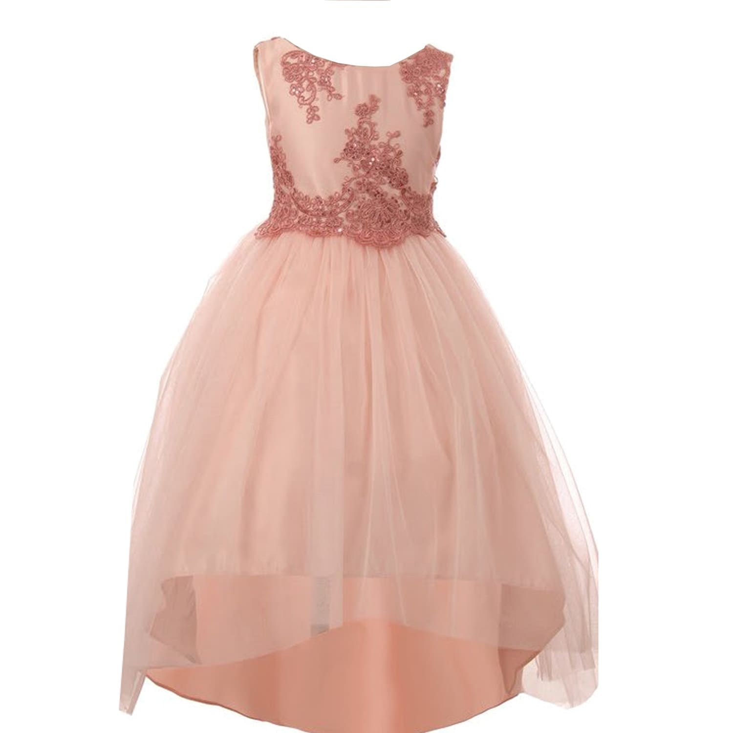 rose gold flower dress