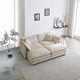 preview thumbnail 136 of 162, Cloud Chenille Upholstered Modular Sectional Sofa with DIY Combination Design Beige 2-Seater Sofa+Ottomans*2
