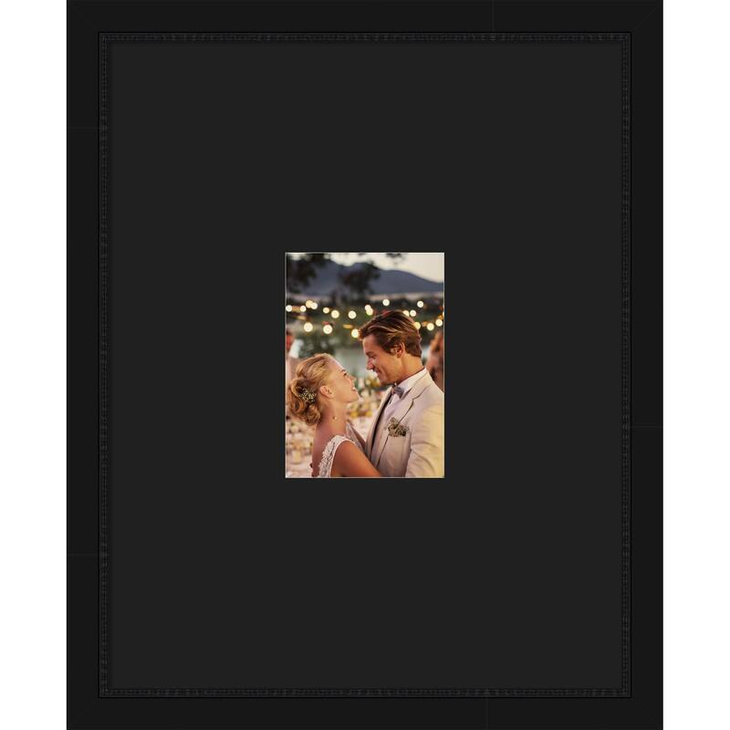 Avon Black Narrow Framed Picture Frame, Photo Frame - 16x20 Matted Black 5x7