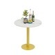 preview thumbnail 13 of 17, Tall Round Bistro Pub Table Sintered Stone Top BarTable