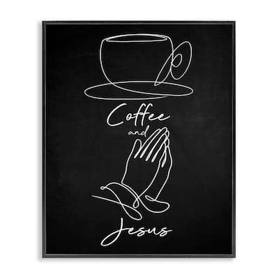 Stupell Coffee & Jesus Prayer Framed Giclee Art Design By Marcus Prime