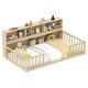 preview thumbnail 1 of 20, Costway Twin Size Montessori Floor Bed with Bookcase Storage Shelves & Natural