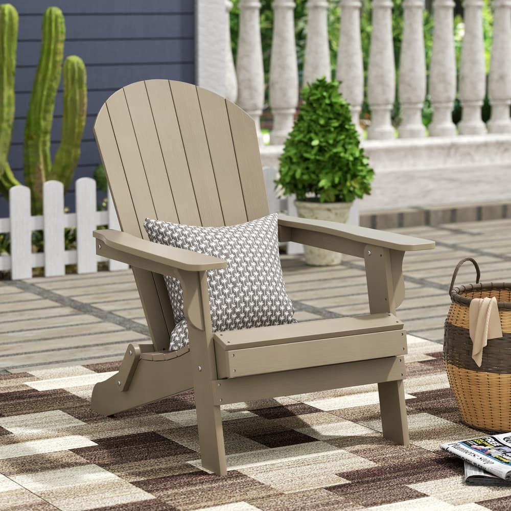 Vineyard HIPS Outdoor Folding Eco-Friendly All Weather Seashell Adirondack Chair