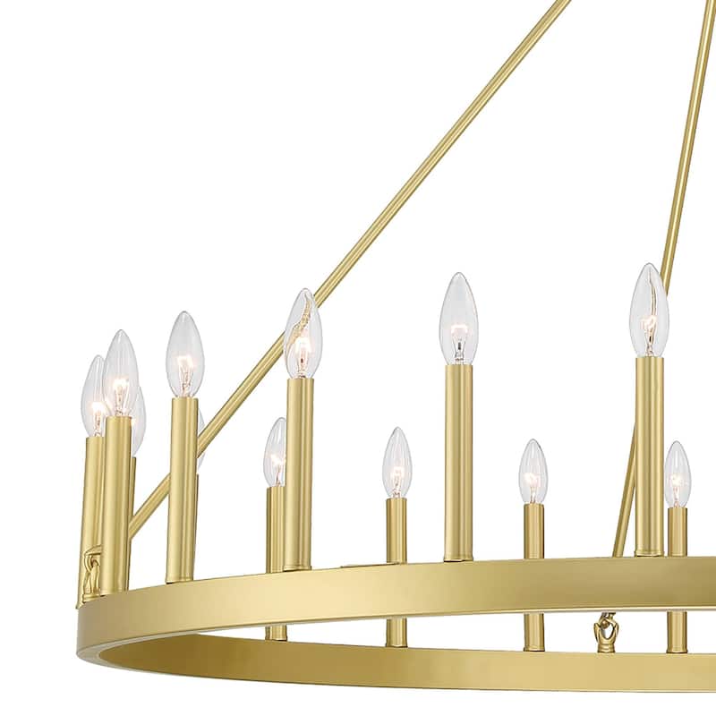 Acroma 24-light 47In Modern Farmhouse Large Wagon Wheel Chandelier
