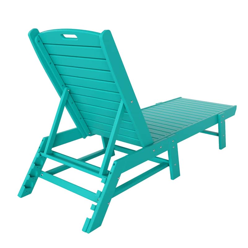 Laguna Hdpe All Weather Outdoor Patio Pool Reclining Armless Chaise Lounge