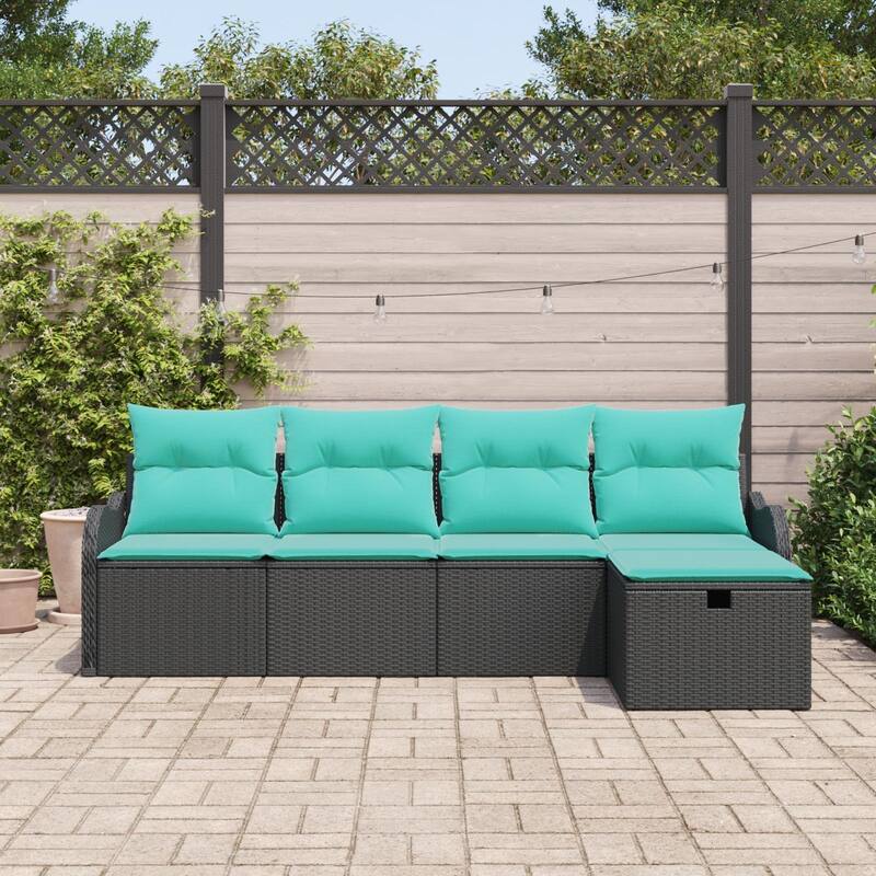 vidaXL 5/6 Piece Garden Sofa Set with Cushions - 90.9×46.1×27.2