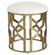 preview thumbnail 4 of 2, Uttermost 23579 Trellis 18" Wide Iron Framed Accent Stool