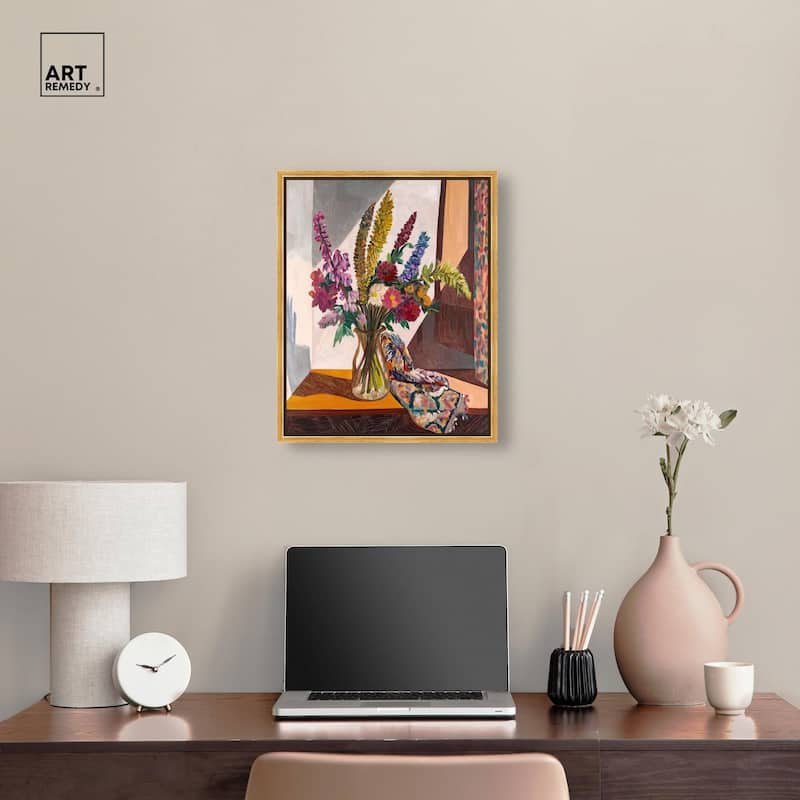 Warm Tones and Blooms Canvas by Art Remedy