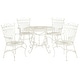 preview thumbnail 6 of 6, SAFAVIEH Outdoor Patio Furniture Thessaly Victorian Scroll Iron 5-Piece Dining Set