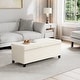 preview thumbnail 17 of 22, Fabric Upholstered Storage Ottoman, Bench for Entryway, Bedroom, Closet