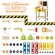preview thumbnail 8 of 8, Costway Wooden Tool Bench Workbench Toy Play for Kids with Tools Set - 21'' x 12'' x 29.5''-32'' (L x W x H)