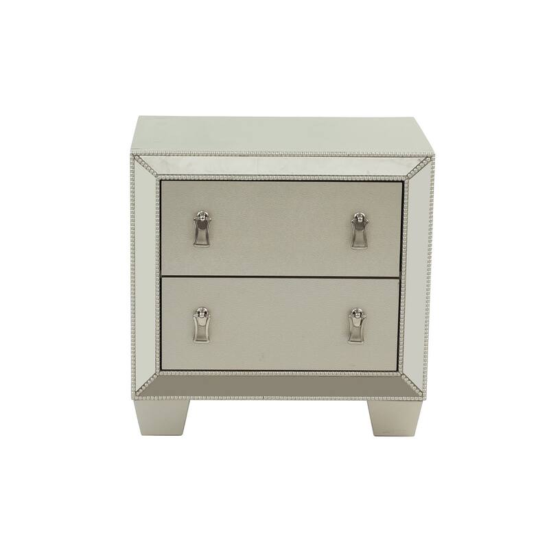 Contemporary 2 Drawers Nightstand