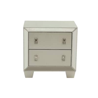 Contemporary 2 Drawers Nightstand