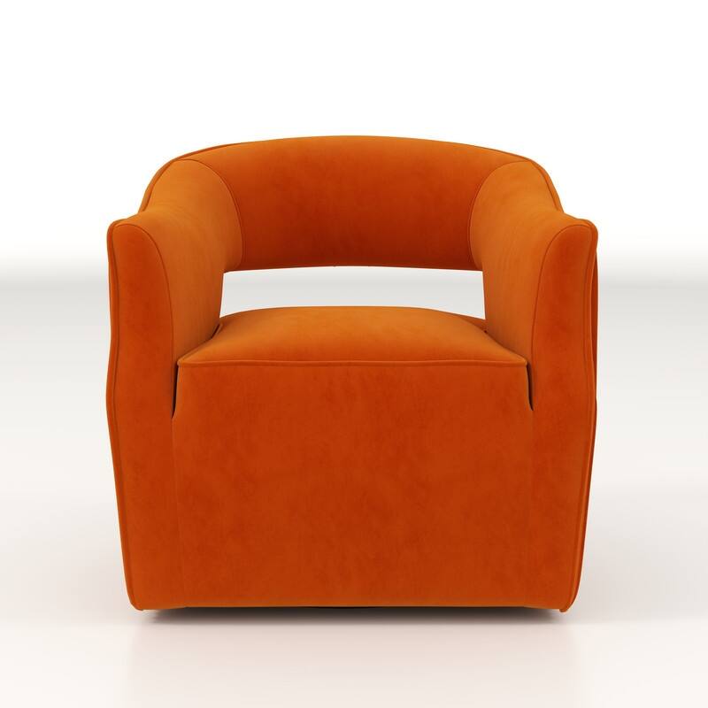 SEYNAR Modern Glam Velvet 360 Degree Swivel Open-Back Accent Armchair Set of 2