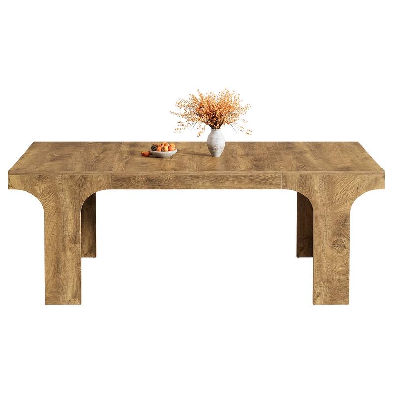 71" Large Wood Dining Table, Rectangular Kitchen Table, Dinner Accent Gathering Table