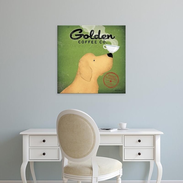 Easy Art Prints Ryan Fowler's 'Golden Coffee Co' Premium Canvas Art