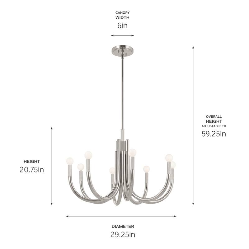 Kichler Lighting Odensa 29.25 in. 8-Light Chandelier