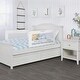 preview thumbnail 12 of 18, Dream On Me Lilibet Mesh Safety Bed Rail in Blue for Twin
