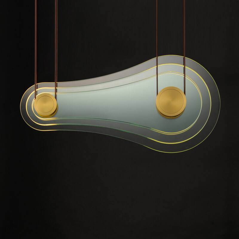 Studio M SM24402 Stratum 32" Wide LED Abstract Linear Pendant by Nina