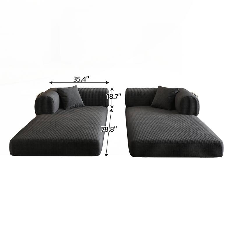 Compression Sofa,Convertible Floor Sofa Bed-with Pillow Back Support Armrest,Comfy Futon Couch Sleeper Bed