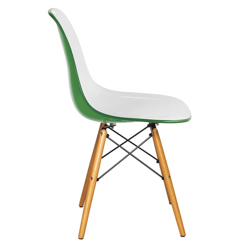 Cresco Acrylic Dining Chair in Solid Beech Wood Legs Banquet Side Chair (Set of 2) for Indoor and Outdoor - 32" Height
