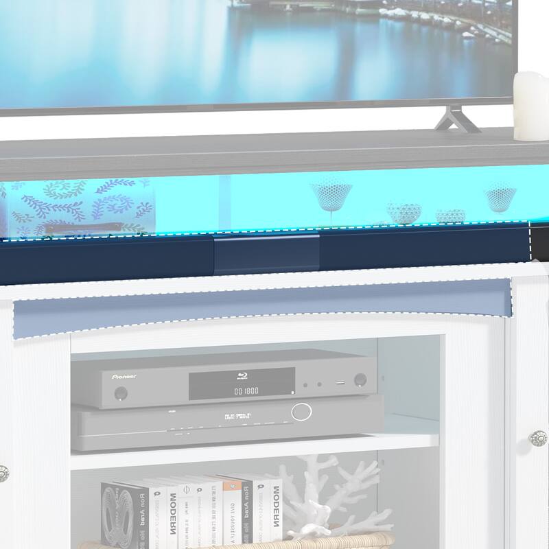 Moasis Farmhouse 65" Highboy LED TV Stand, Entertainment Center Media Console for TV up to 65"