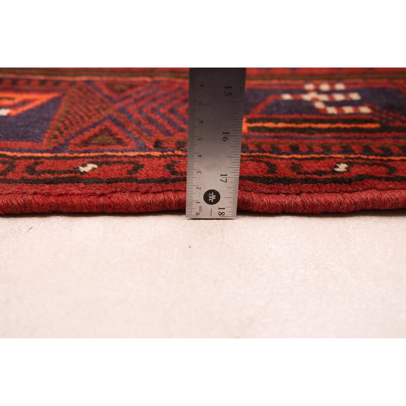 ECARPETGALLERY Hand-knotted Andelz Dark Red Wool Rug - 3'2 x 5'5